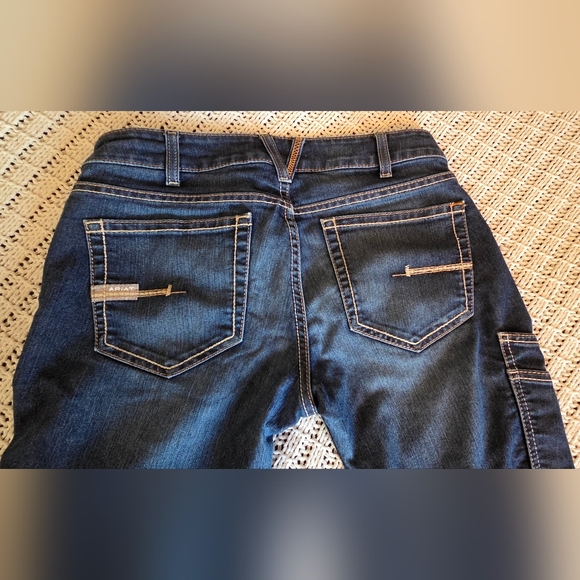 ARIAT Rebar Mid Rise DuraStretch Riveter Boot Cut Jean Size 30L - Picture 2 of 8